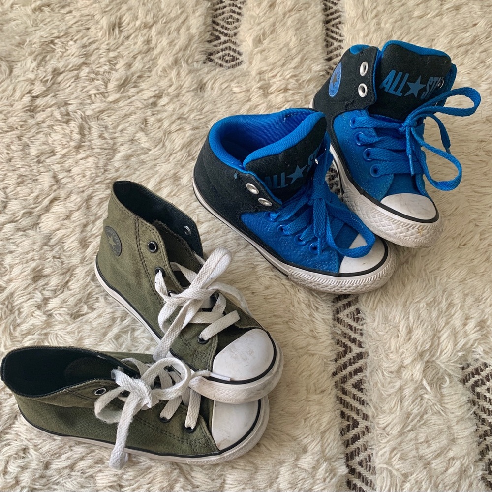 2 toddler boys converse high top shoes 10C & 10.5C